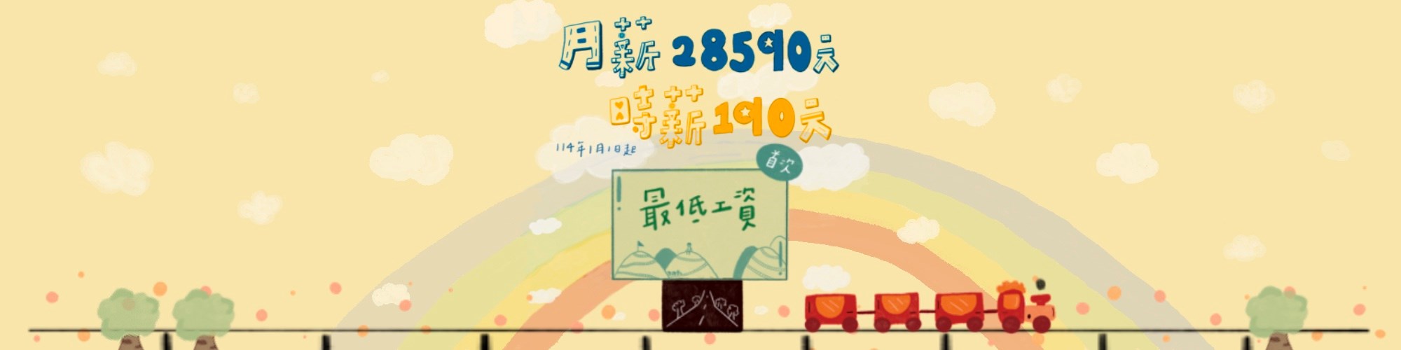 1226提供-官網核心政策輪播圖檔案-114年最低工資海報
